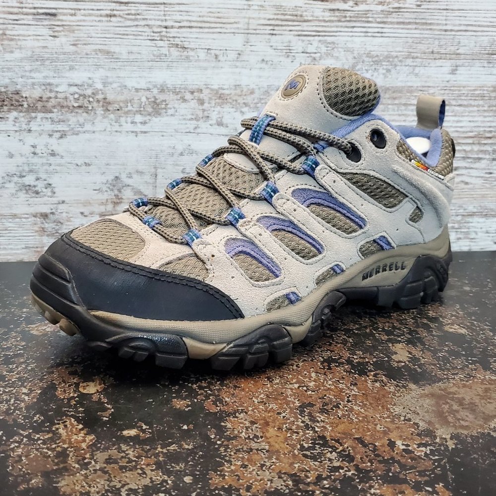 Womens Merrell Moab Hiking Shoes Sz 9 Used VGC J57758 Aluminum Marlin